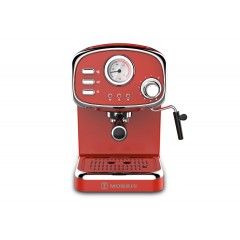 Morris Μηχανή Espresso 1100W Πίεσης 20bar Κόκκινη R20808EMR